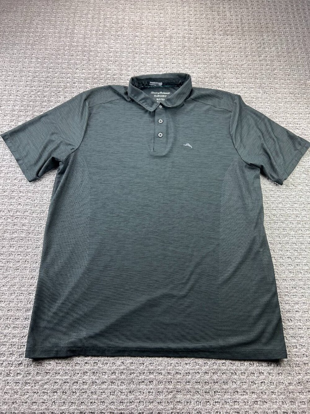 Tommy Bahama Island Zone Golf Shirt Men XLT XL Tall Gray Breathable Activwear